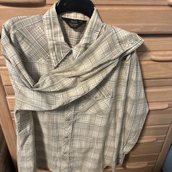 Sears Western Wear Shirt Men's XL Pearl Snap Long Sleeve True Vintage Cowboy - Picture 5 of 9